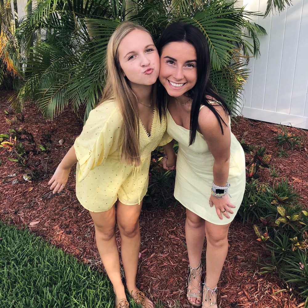 yellow linen dress